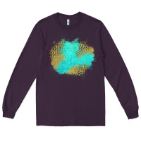 Plum turquoise leopard patch Long Sleeve Tee - Jasminsmagicworld