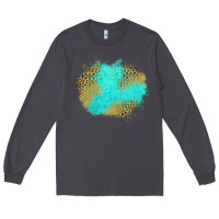 Smoke turquoise leopard patch Long Sleeve Tee - Jasminsmagicworld