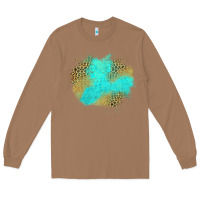 Toasted Coconut turquoise leopard patch Long Sleeve Tee - Jasminsmagicworld