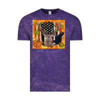 Cloud Purple crow and deer hunting fall camouflage Vintage Tee - TumblerDesignByShophia
