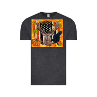 Vintage Black crow and deer hunting fall camouflage Vintage Tee - TumblerDesignByShophia
