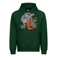 Forest Green gray cowgirl and roses Urban Hoodie - AdoDesignShop