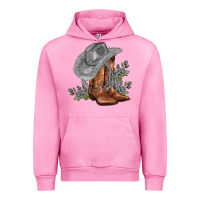 Fuchsia Pink gray cowgirl and roses Urban Hoodie - AdoDesignShop