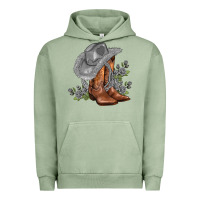 Pigment Oil Green gray cowgirl and roses Urban Hoodie - AdoDesignShop