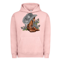 Pigment Salmon gray cowgirl and roses Urban Hoodie - AdoDesignShop