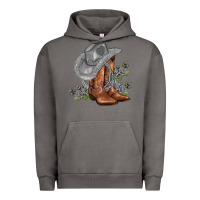 Pigment Tornado gray cowgirl and roses Urban Hoodie - AdoDesignShop