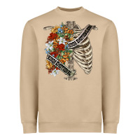 Mushroom kinda emotionless kinda emotional skeleton chest Heavyweight Sweatshirt - FaDigitalArtStudio