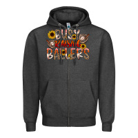 Charcoal Heather Busy Raising Ballers Zipper Hoodie - CowhideDigitalArt