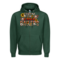 Sports Green Busy Raising Ballers Zipper Hoodie - CowhideDigitalArt