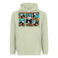Matcha Camouflage Baby Panda Heavyweight Hoodie - Artiststas