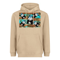 Mushroom Camouflage Baby Panda Heavyweight Hoodie - Artiststas