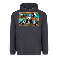 Smoke Camouflage Baby Panda Heavyweight Hoodie - Artiststas