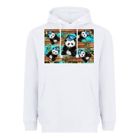 White Camouflage Baby Panda Heavyweight Hoodie - Artiststas