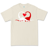 Bone funny hearts love dinosaur valentine s day gift boys girls Premium Tee - minhPixels