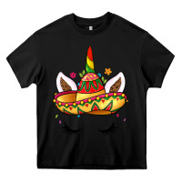 Black unicorn and sombrero Heavy Core Tee - LillyAllenDesigns
