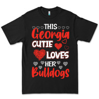 Black this georgia cutie loves her bulldogs fun football Premium Tee - minhPixels