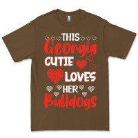Cacao this georgia cutie loves her bulldogs fun football Premium Tee - minhPixels