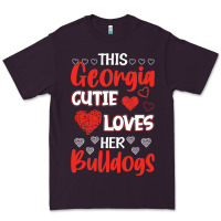 This Georgia Cutie Loves Her Bulldogs Fun Football Premium Tee | Teevron