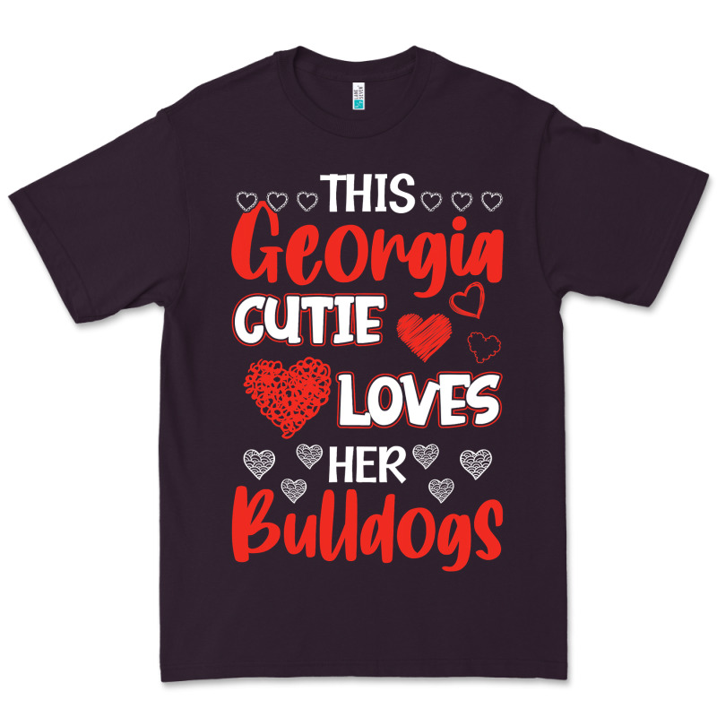 This Georgia Cutie Loves Her Bulldogs Fun Football Premium Tee by minhPixels | Teevron