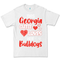 White this georgia cutie loves her bulldogs fun football Premium Tee - minhPixels