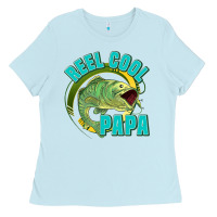 Baby Blue reel cool papa Ladies Tee - Jasminsmagicworld