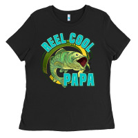 Black reel cool papa Ladies Tee - Jasminsmagicworld