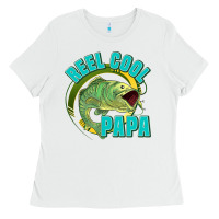 White reel cool papa Ladies Tee - Jasminsmagicworld