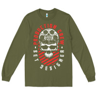 Army Green Production Crew Set Designer Movie Film Halloween Skull Long Sleeve Tee - minhPixels