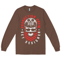 Chestnut Production Crew Set Designer Movie Film Halloween Skull Long Sleeve Tee - minhPixels