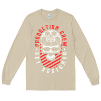 Mushroom Production Crew Set Designer Movie Film Halloween Skull Long Sleeve Tee - minhPixels