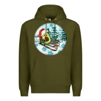 Army Green Slide Avocado Premium Hoodie - FaDigitalArtStudio