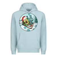 Blue Mist Slide Avocado Premium Hoodie - FaDigitalArtStudio