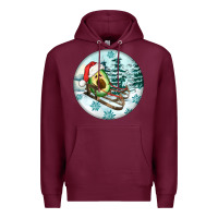 Burgundy Slide Avocado Premium Hoodie - FaDigitalArtStudio