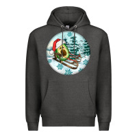 Charcoal Heather Slide Avocado Premium Hoodie - FaDigitalArtStudio