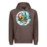Coffee Slide Avocado Premium Hoodie - FaDigitalArtStudio