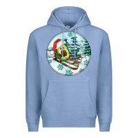 Colony Blue Slide Avocado Premium Hoodie - FaDigitalArtStudio