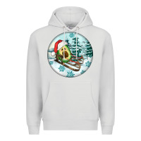 Dove Grey Slide Avocado Premium Hoodie - FaDigitalArtStudio