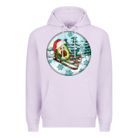 Lilac Slide Avocado Premium Hoodie - FaDigitalArtStudio