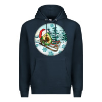 Navy Slide Avocado Premium Hoodie - FaDigitalArtStudio