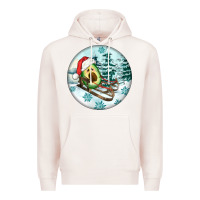 Pale Pink Slide Avocado Premium Hoodie - FaDigitalArtStudio