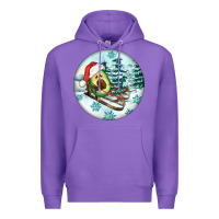 Purple Slide Avocado Premium Hoodie - FaDigitalArtStudio