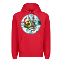 Red Slide Avocado Premium Hoodie - FaDigitalArtStudio