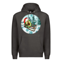 Smoke Slide Avocado Premium Hoodie - FaDigitalArtStudio