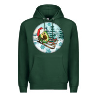 Sports Green Slide Avocado Premium Hoodie - FaDigitalArtStudio