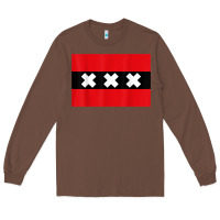Chestnut amsterdam flag souvenir heritage travel gift t shirt Long Sleeve Tee - minhPixels