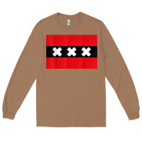 Toasted Coconut amsterdam flag souvenir heritage travel gift t shirt Long Sleeve Tee - minhPixels