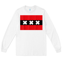 White amsterdam flag souvenir heritage travel gift t shirt Long Sleeve Tee - minhPixels