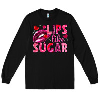 Black Lips like sugar Valentine's Day Long Sleeve Tee - HowdyJamesFarm