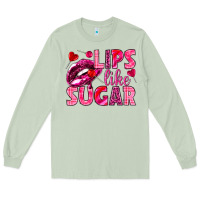 Matcha Lips like sugar Valentine's Day Long Sleeve Tee - HowdyJamesFarm