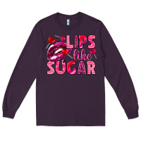 Plum Lips like sugar Valentine's Day Long Sleeve Tee - HowdyJamesFarm